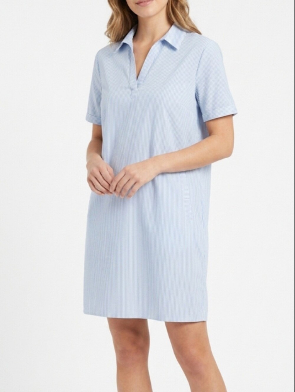 NWT Southern Tide brrr° Striped Shirt Dress XL Blue White